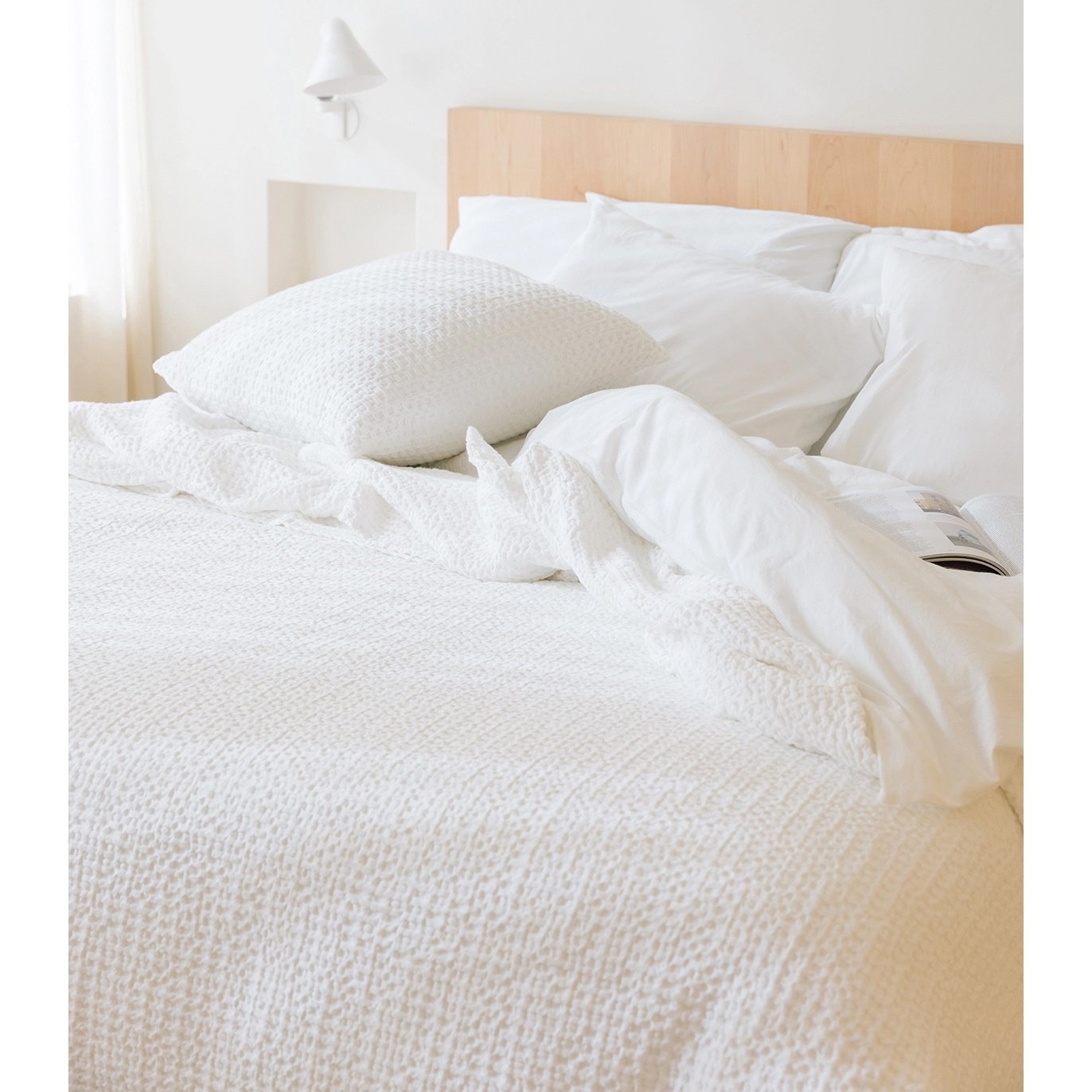 Torres Novas 1845 Bedspread Waffle White - 280 x 260 cm - Cotton