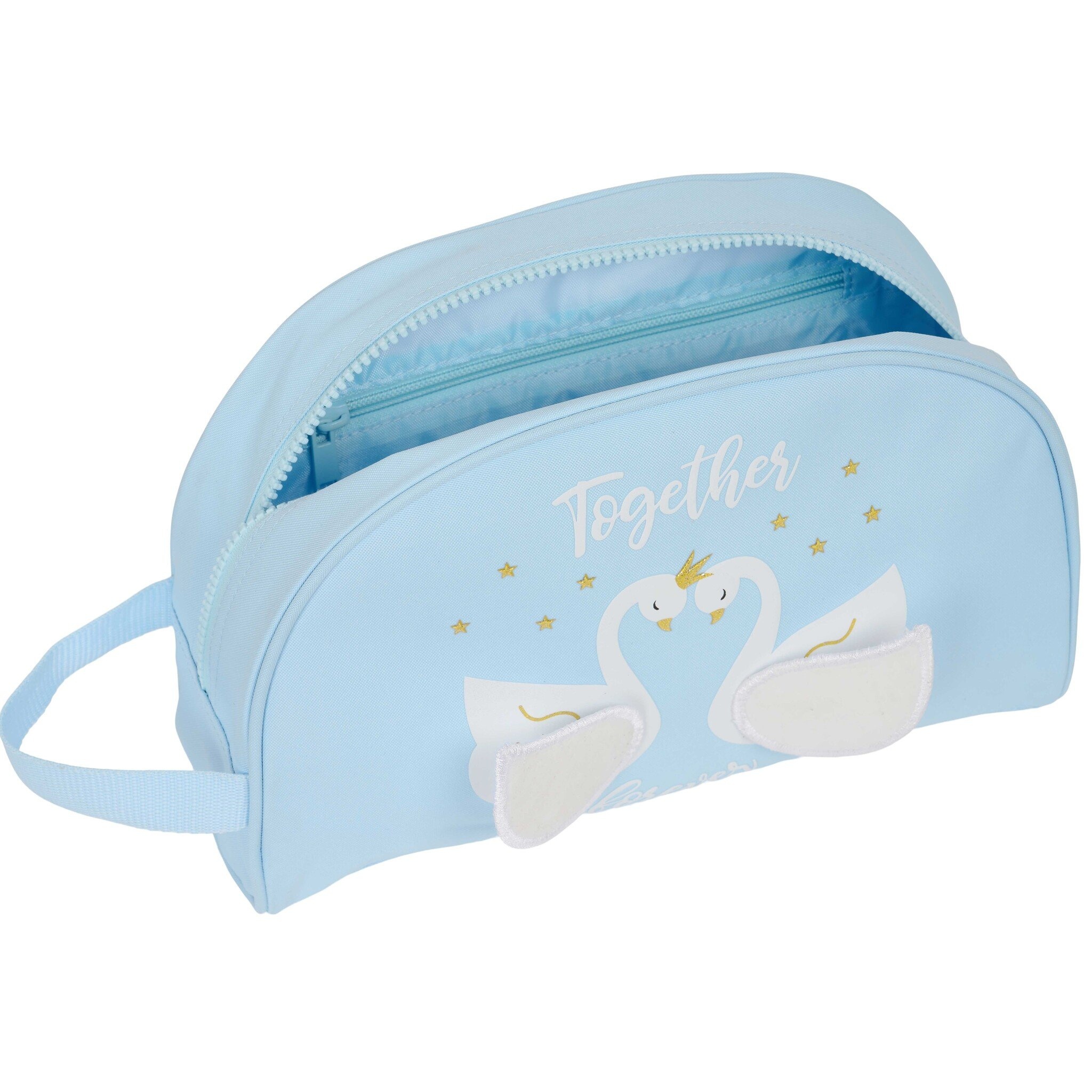 GLOWLAB Toilettas, Zwanen - 28 x 18 x 10 cm - Polyester