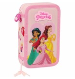 Disney Princess Filled Pencil Case, Summer Adventures - 28 pcs. - 19.5 x 12.5 x 4 cm - Polyester