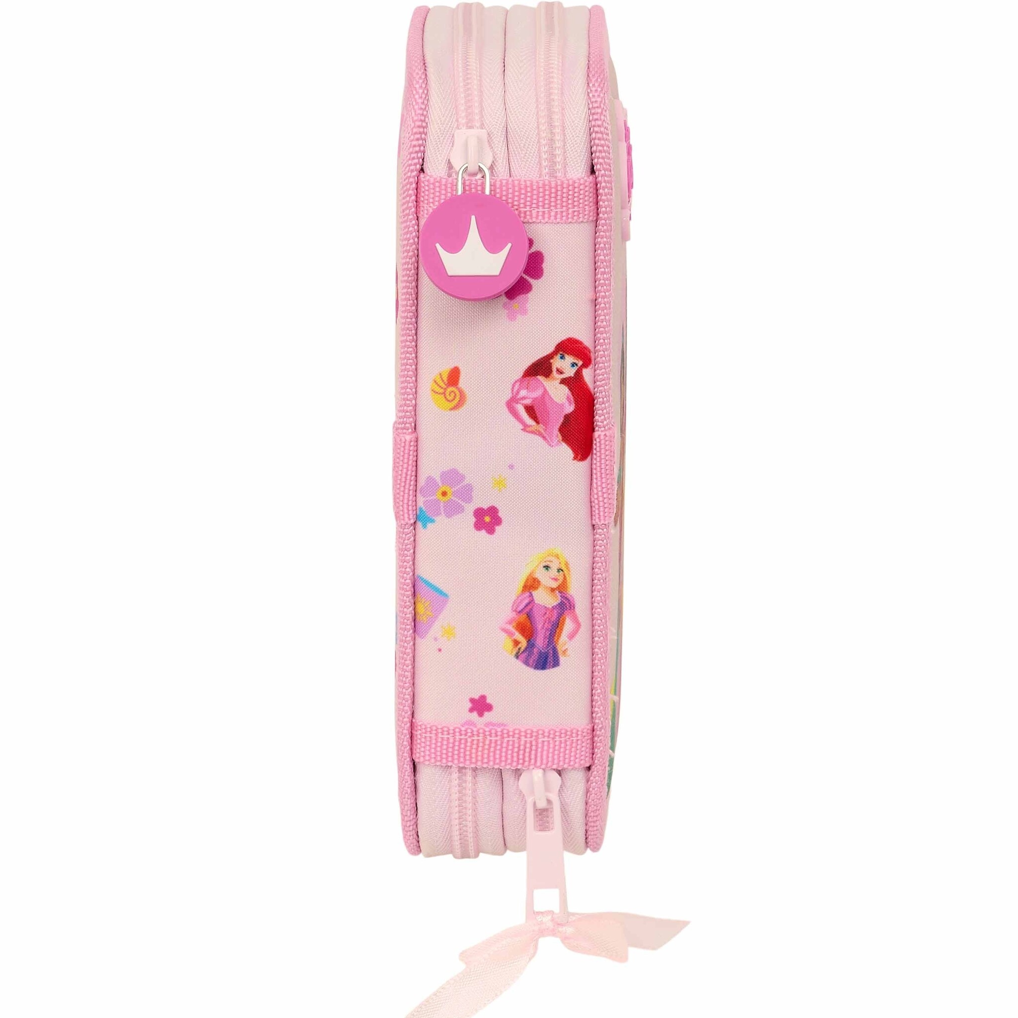 Disney Princess Filled Pencil Case, Summer Adventures - 28 pcs. - 19.5 x 12.5 x 4 cm - Polyester