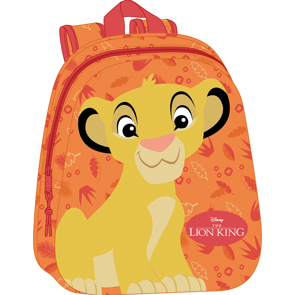 Disney The Lion King Backpack, 3D Simba - 33 x 27 x 10 cm - Polyester