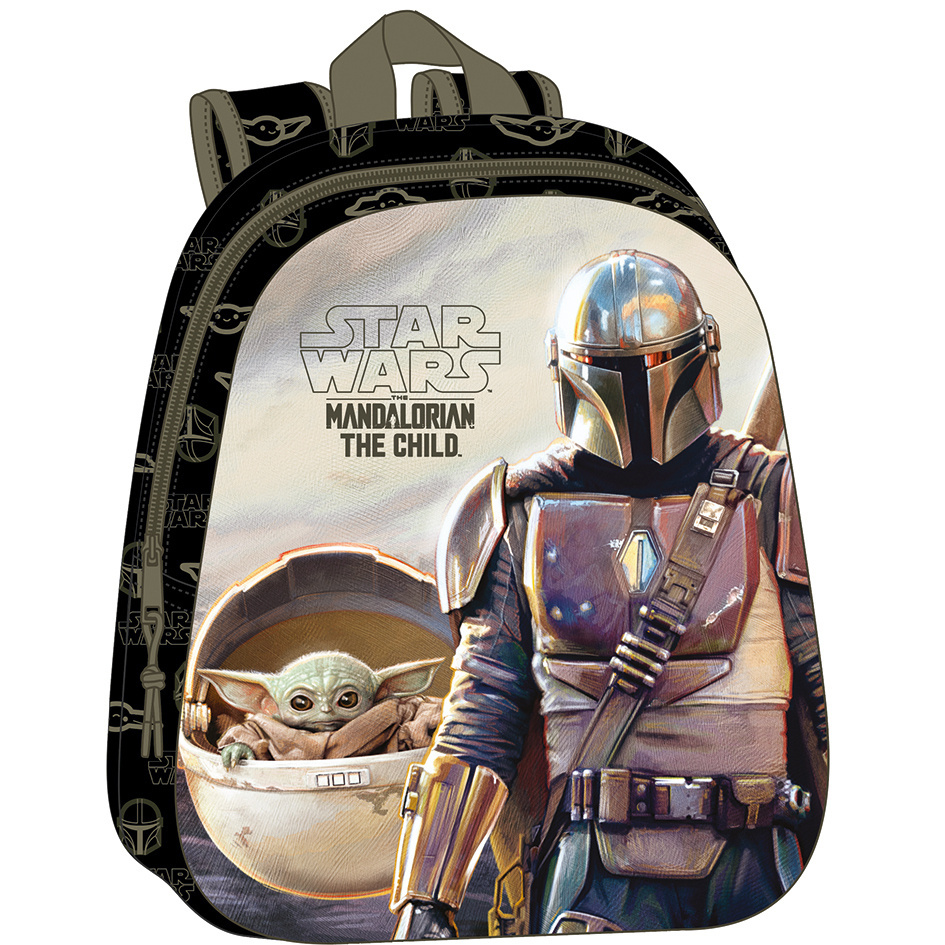 Star wars Backpack, 3D The Mandalorian - 33 x 27 x 10 cm - Polyester