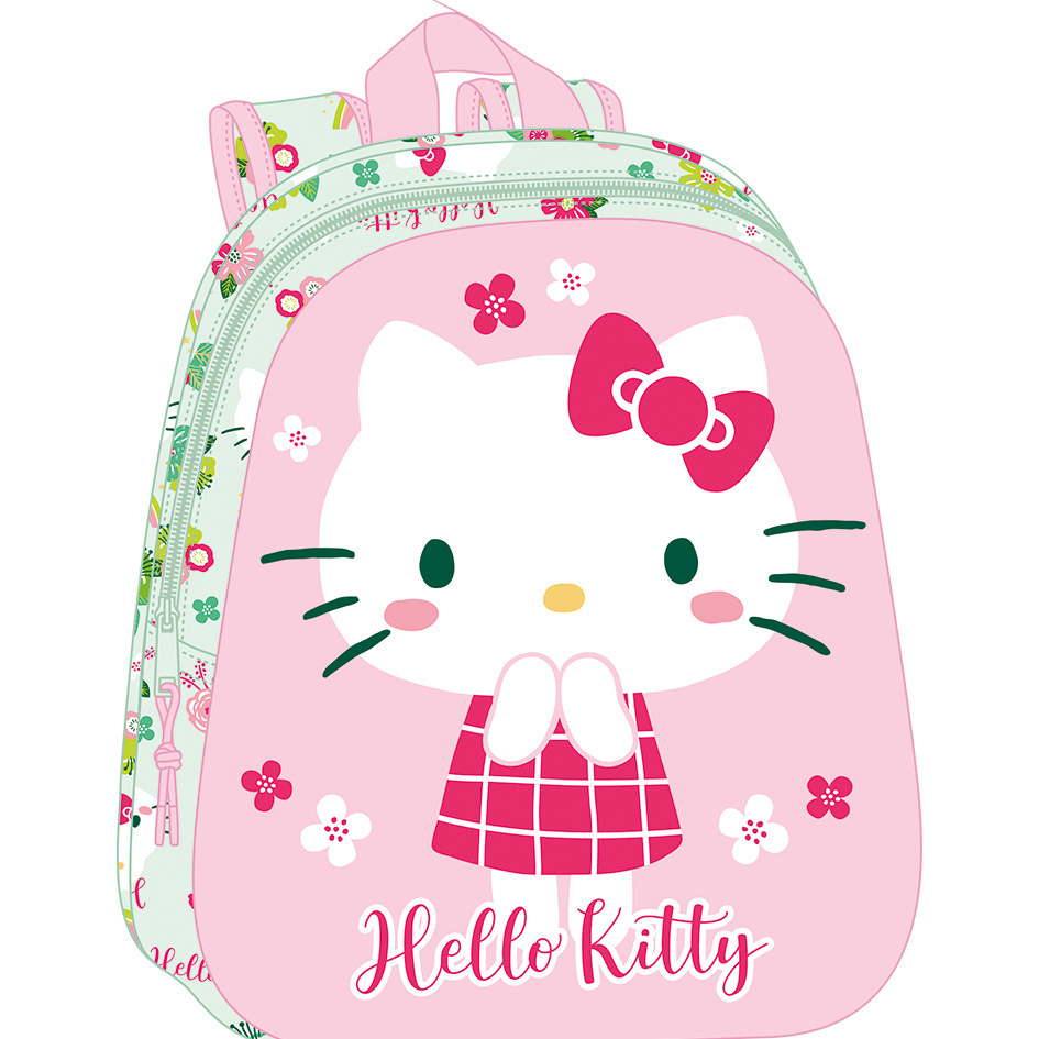 Hello Kitty Backpack, 3D Pretty - 33 x 27 x 10 cm - Polyester