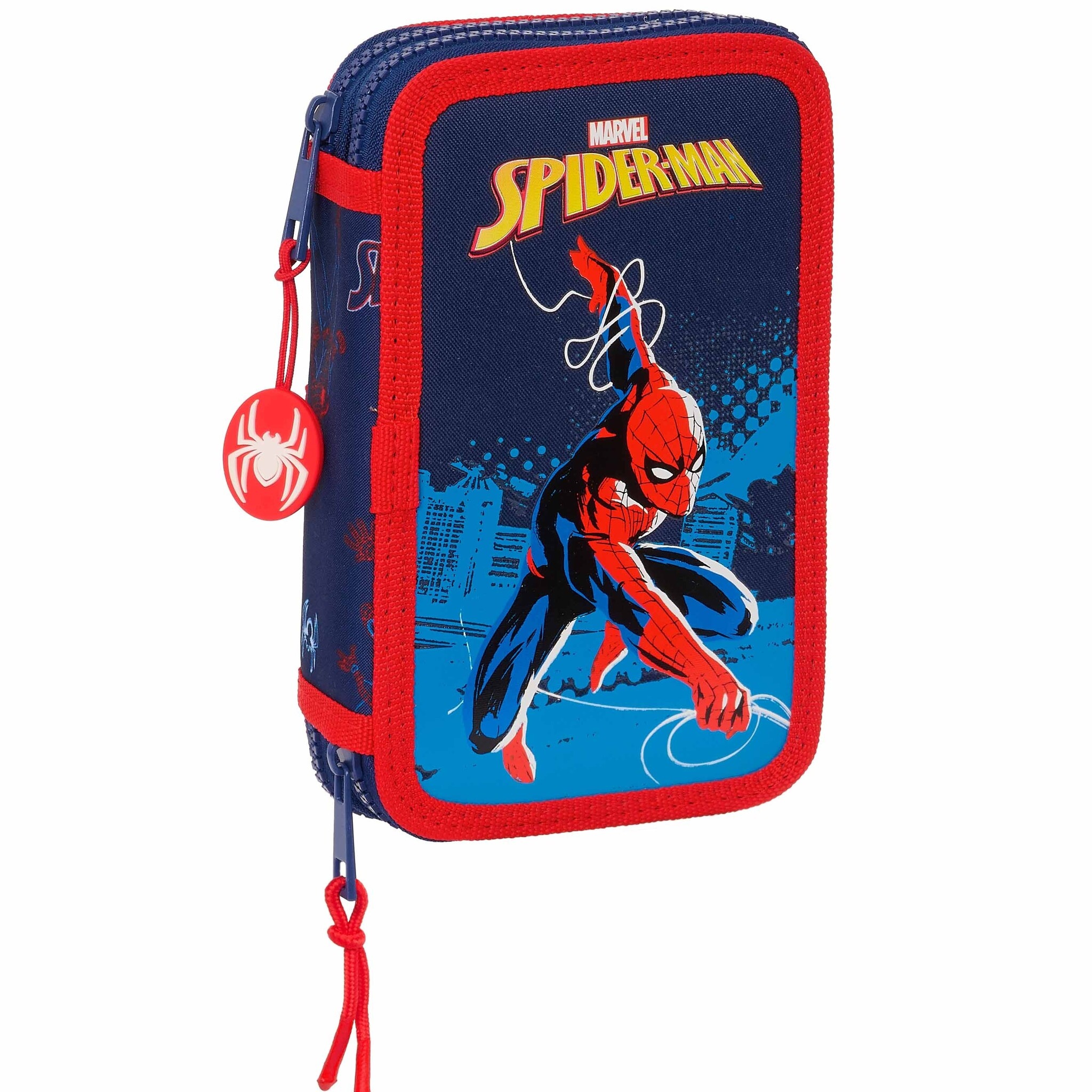 Spiderman Filled Pouch, Neon - 28 pcs. - 19.5 x 12.5 x 4 cm - Polyester