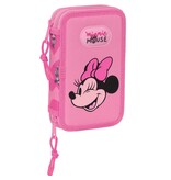 Disney Minnie Mouse Filled Pencil Case, Loving - 28 pcs. - 19.5 x 12.5 x 4 cm - Polyester