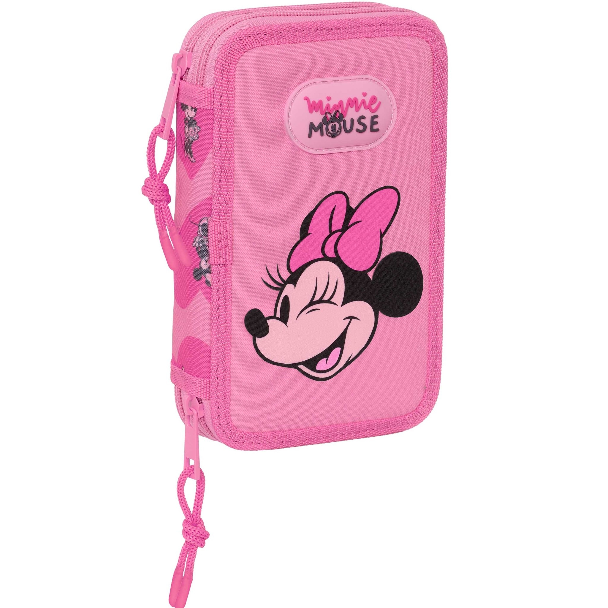 Disney Minnie Mouse Filled Pencil Case, Loving - 28 pcs. - 19.5 x 12.5 x 4 cm - Polyester