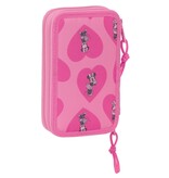 Disney Minnie Mouse Filled Pencil Case, Loving - 28 pcs. - 19.5 x 12.5 x 4 cm - Polyester