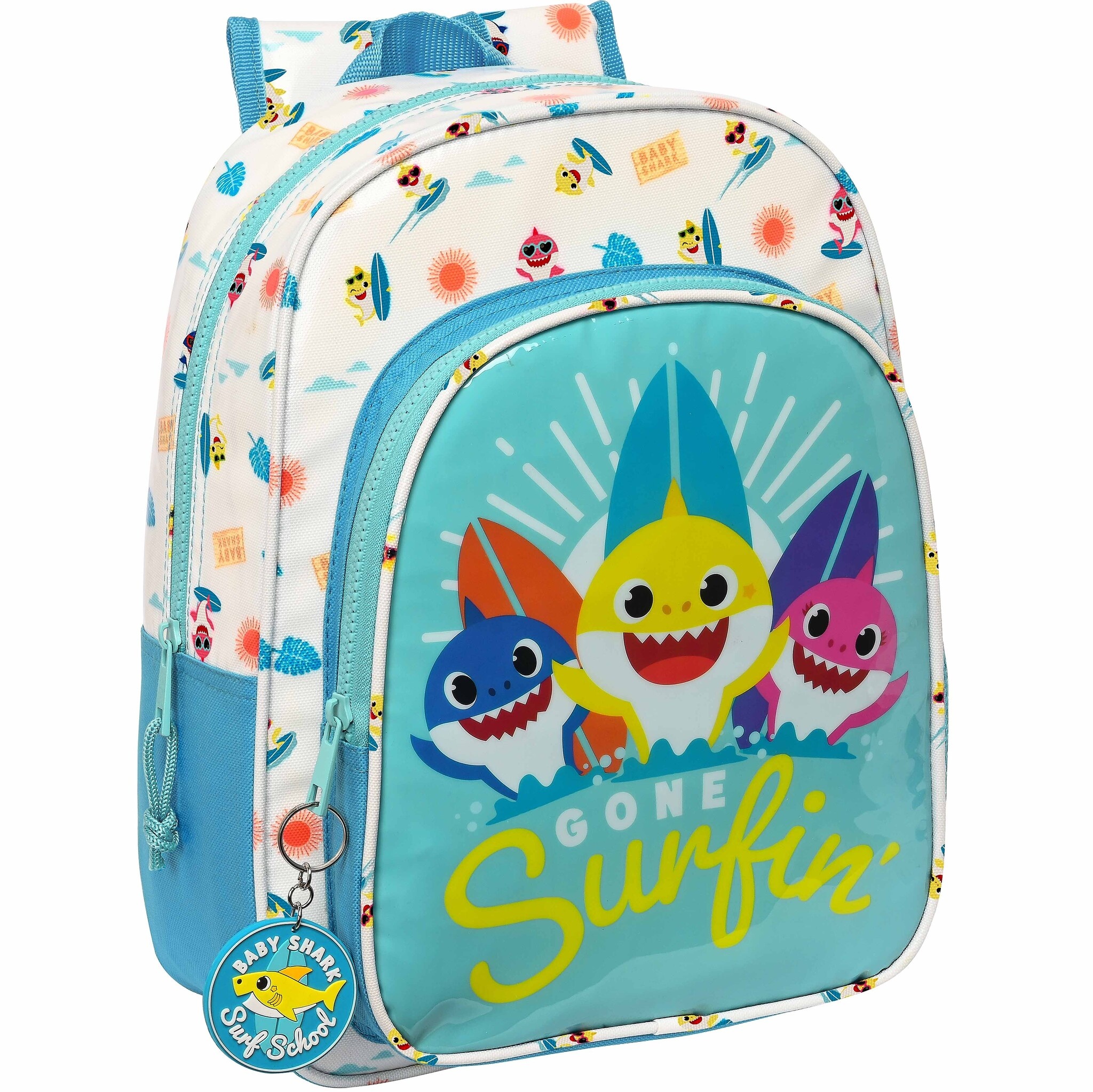 Baby Shark Backpack, Surfing - 34 x 26 x 11 cm - Polyester