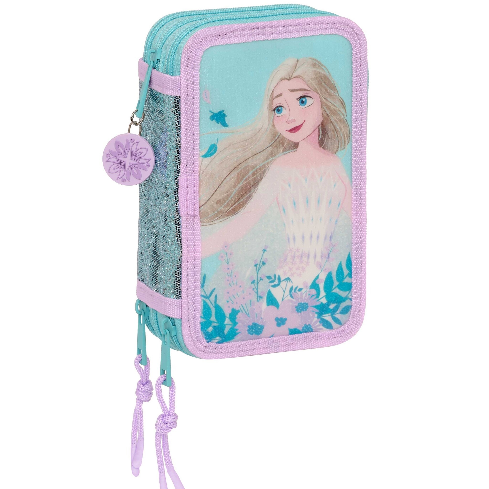 Disney Frozen Filled Pencil Case, Hello Spring - 36 pieces - 19.5 x 12.5 x 5.5 cm - Polyester