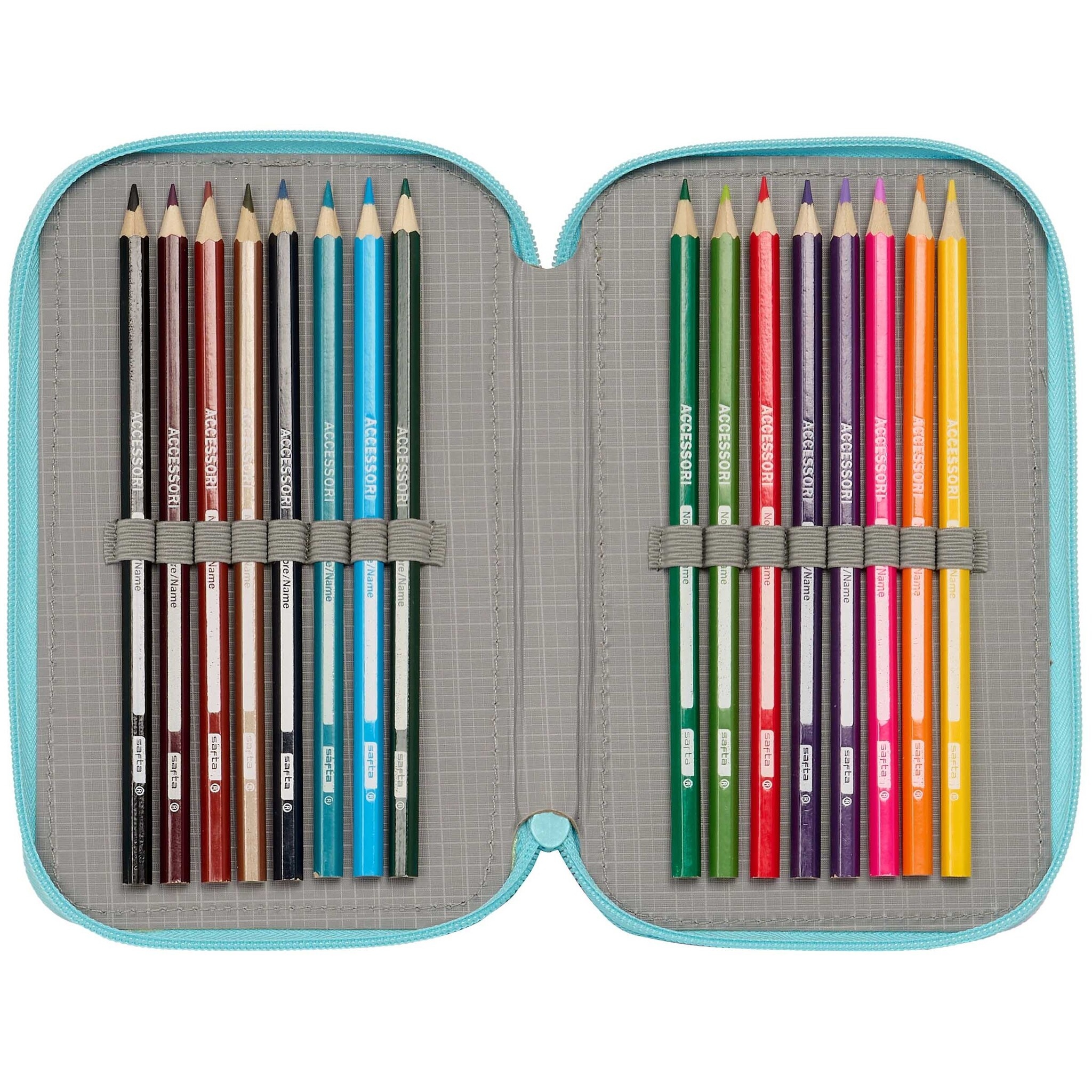Disney Frozen Filled Pencil Case, Hello Spring - 36 pieces - 19.5 x 12.5 x 5.5 cm - Polyester