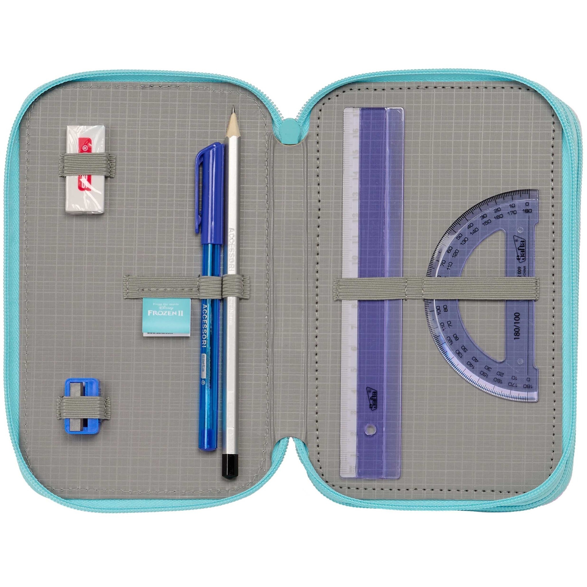 Disney Frozen Filled Pencil Case, Hello Spring - 36 pieces - 19.5 x 12.5 x 5.5 cm - Polyester