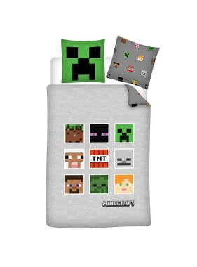 Minecraft Dekbedovertrek Pixel 140 x 200 + 63 x 63 Polyester