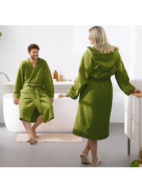 Moodit Bathrobe Reese, Cactus - L - Unisex - Cotton/Polyester