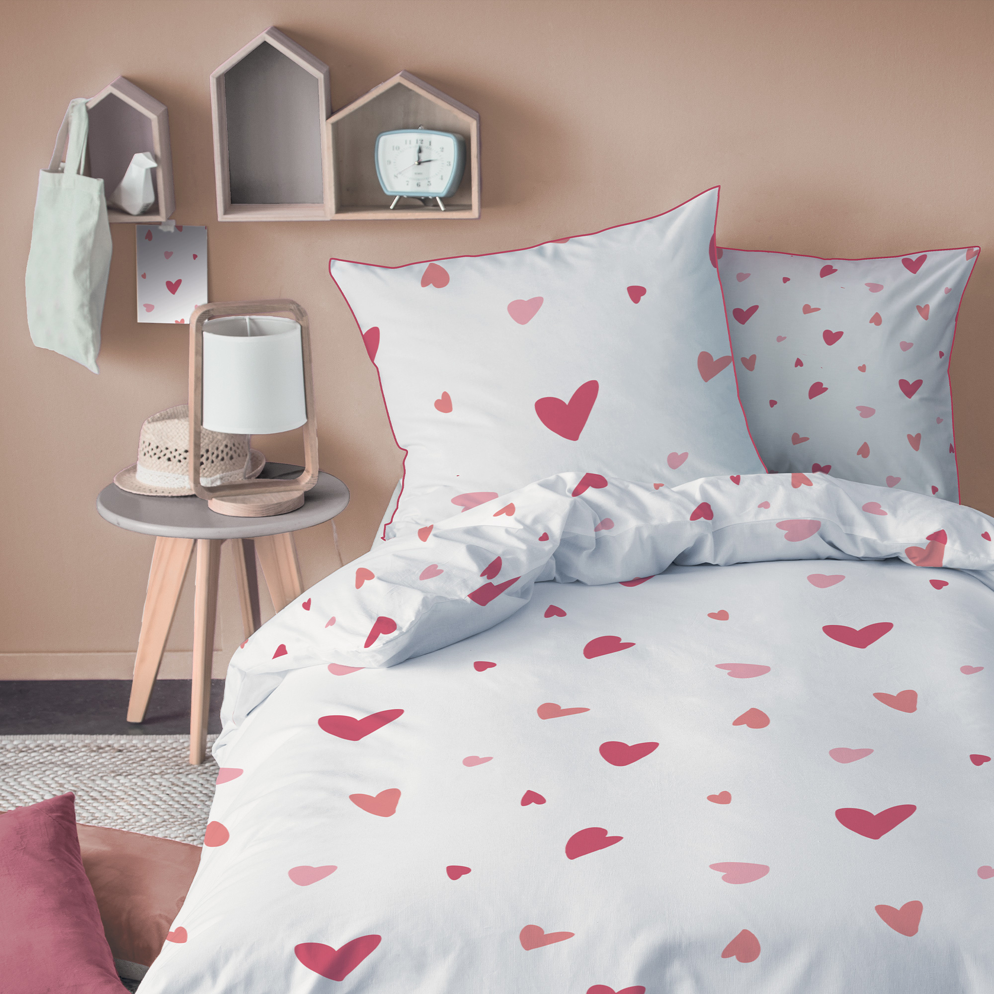 Matt & Rose Duvet cover Heart - Single - 140 x 200 cm - Cotton