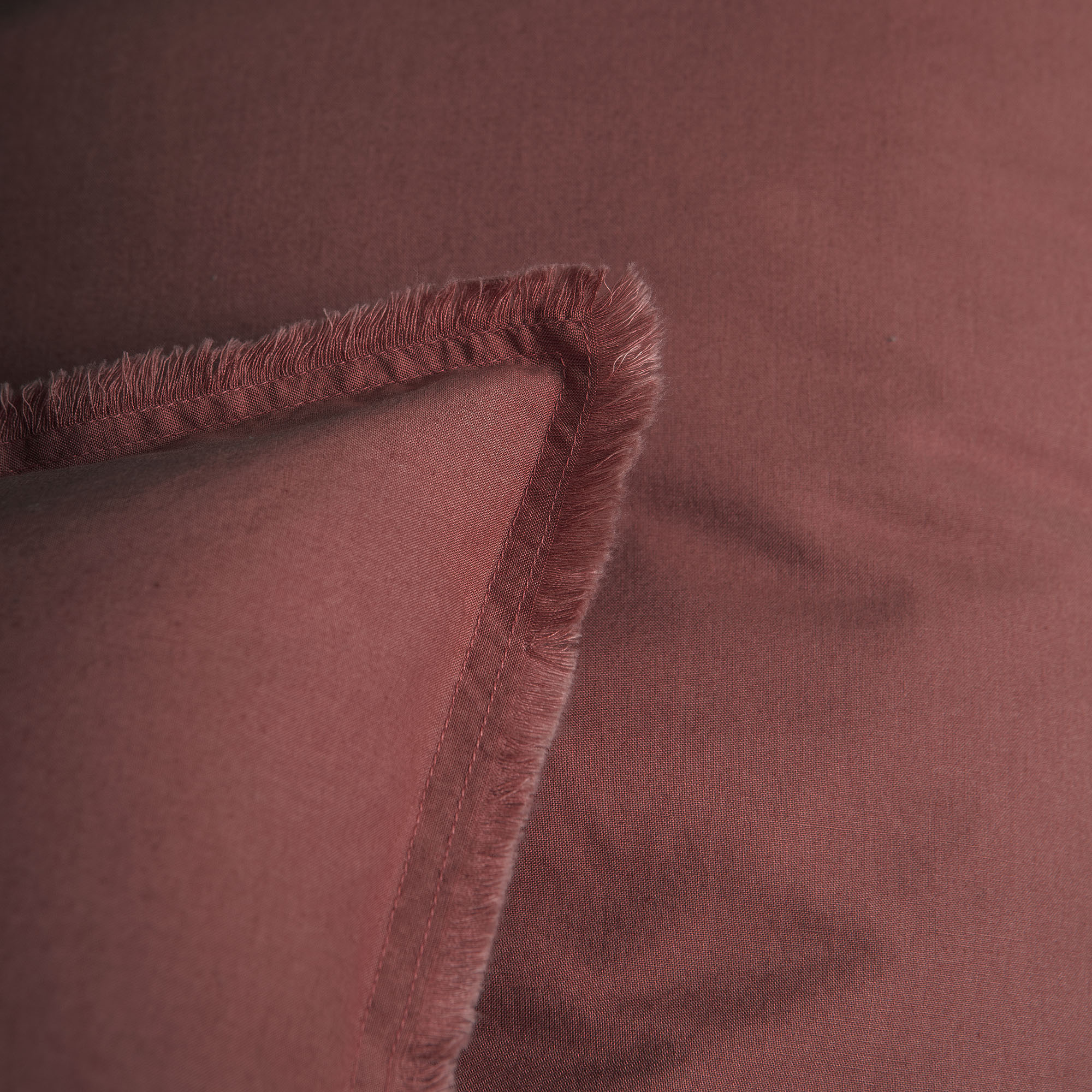 Matt & Rose Set Kussenslopen Bordeaux Rood - 50 x 70 cm - Gewassen Katoen