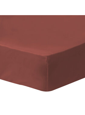 Matt & Rose Fitted sheet Bordeaux Red 140 x 190/200 cm Washed Cotton