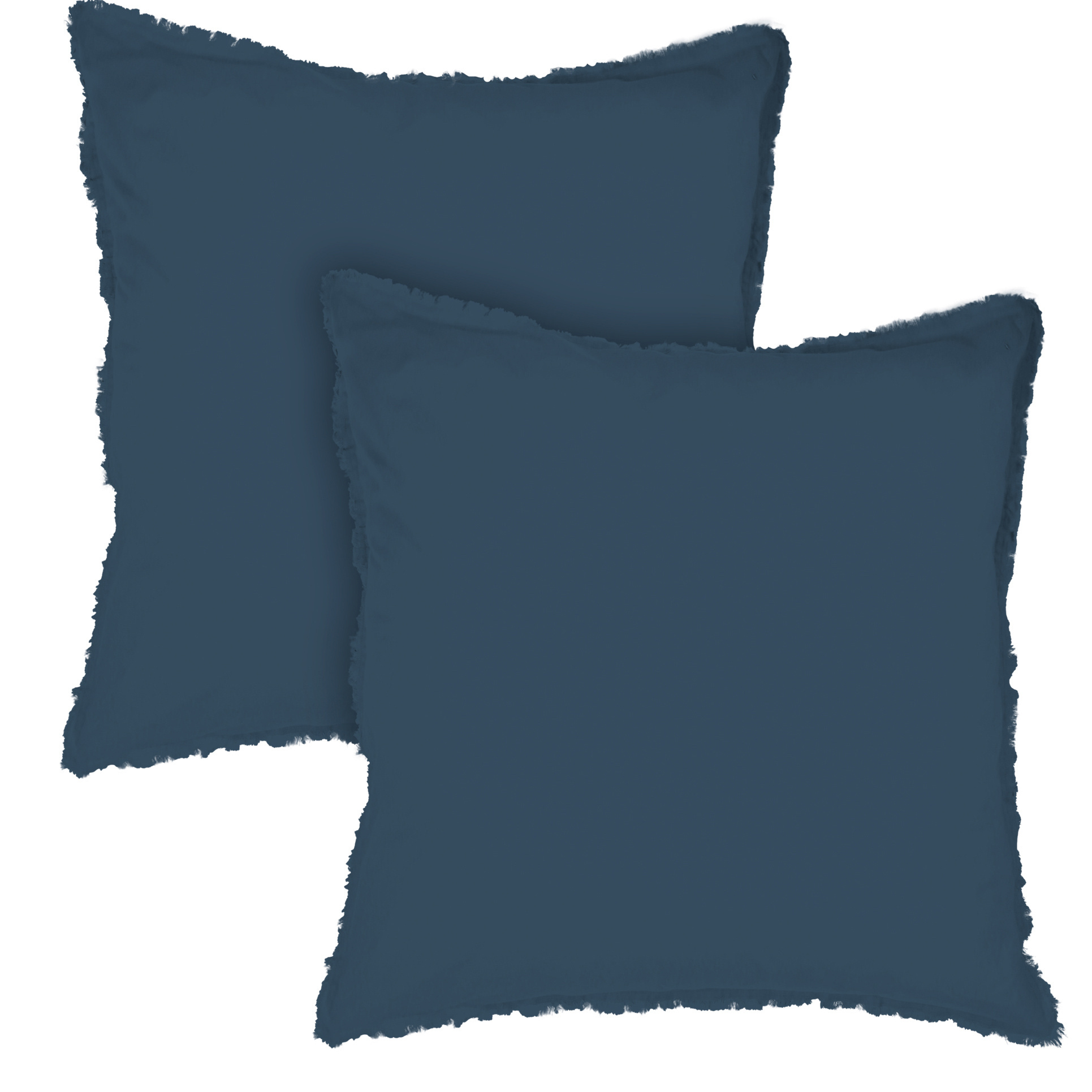 Matt & Rose Duvet cover Dark Blue - Hotel size - 260 x 240 + 2x 65 x 65 cm - Washed cotton