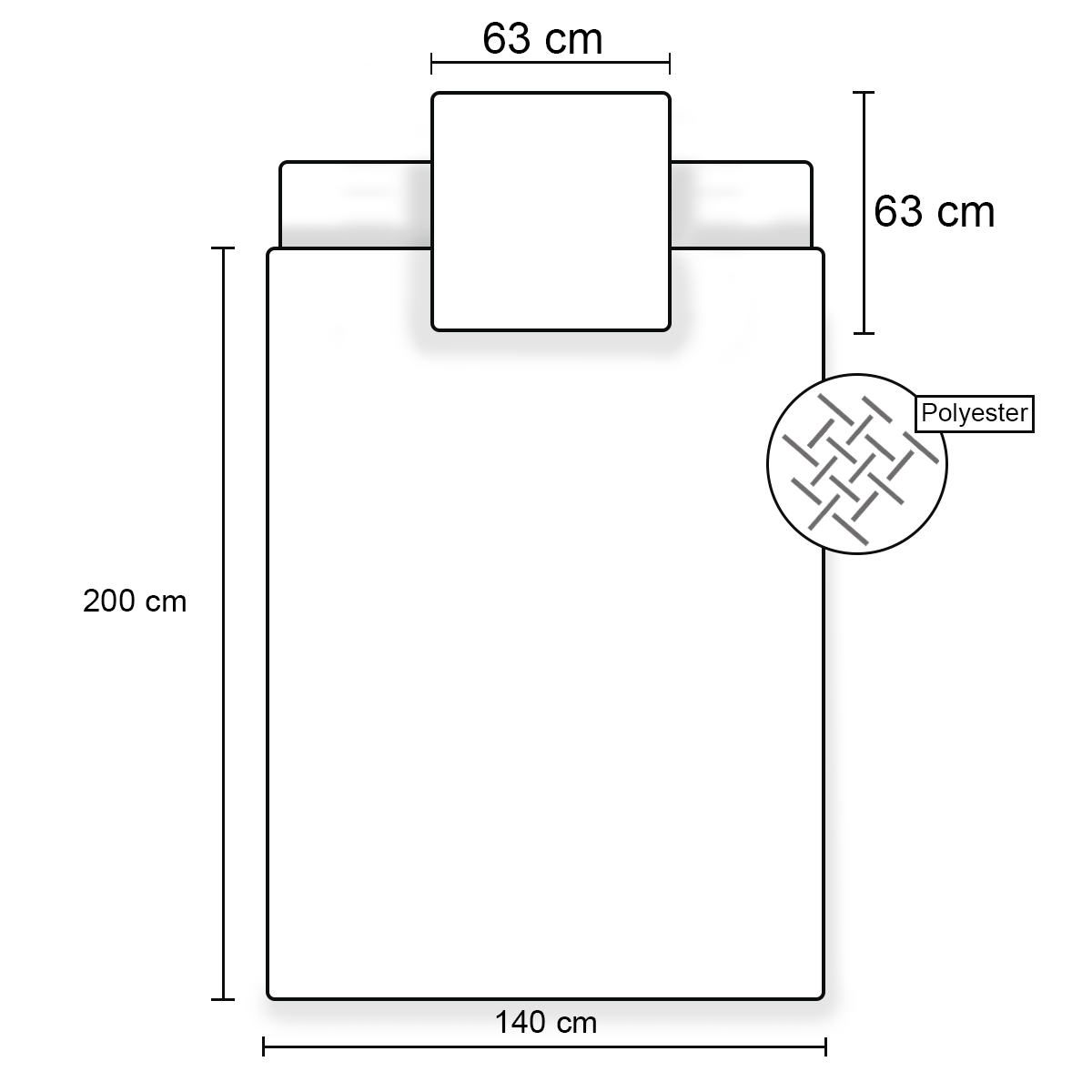 Barbie Duvet cover, Black White - Single - 140 x 200 - Polyester