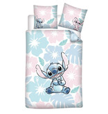 Disney Lilo & Stitch Duvet cover, Tropical Flowers - Single - 140 x 200 cm - Polycotton