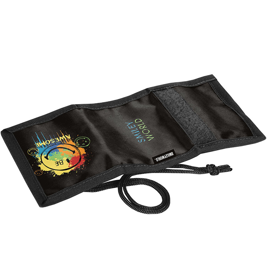 Smiley Wallet, Be Awesome - 12 x 8.5 x 1 cm - Polyester