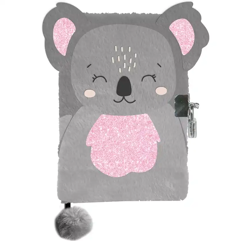 Animal Pictures Diary with lock - A5 - 96 lined pages