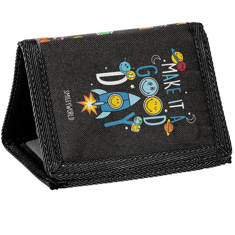 Smiley Portemonnee, Good Day - 12 x 8,5 x 1 cm - Polyester