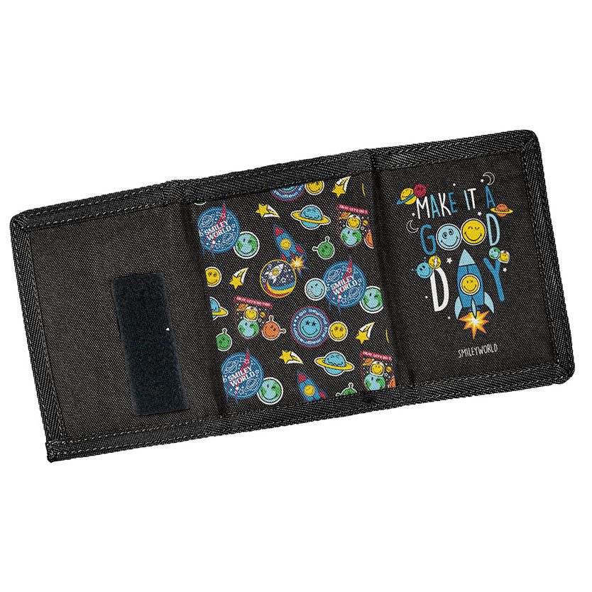 Smiley Portemonnee, Good Day - 12 x 8,5 x 1 cm - Polyester