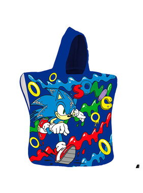 Sonic Poncho Keep Running 50 x 100 cm Polyester