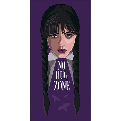 Wednesday Beach towel No Hug Zone - 70 x 140 cm - Cotton