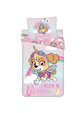 Paw Patrol Duvet cover I Believe in Unicorns 140 x 200 cm + 70 x 90 cm Cotton