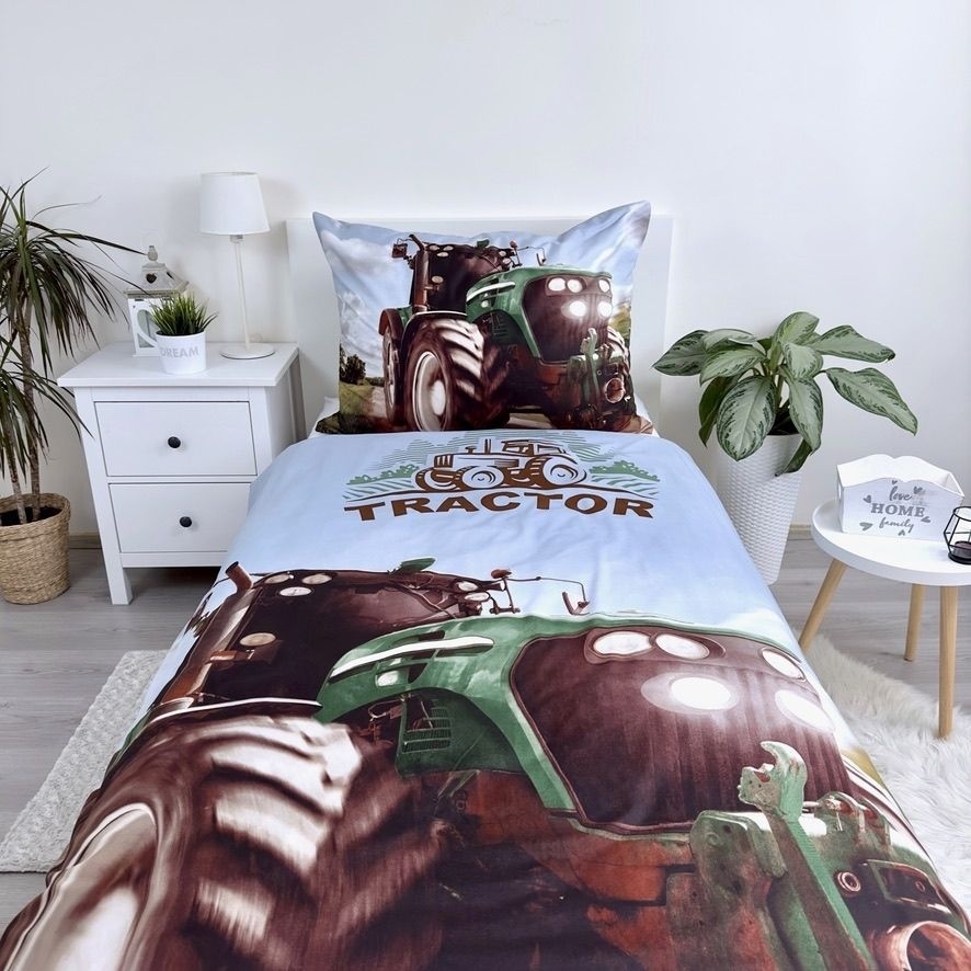 Sweet Home Dekbedovertrek Tractor - Eenpersoons - 140 x 200 cm  - Polyester