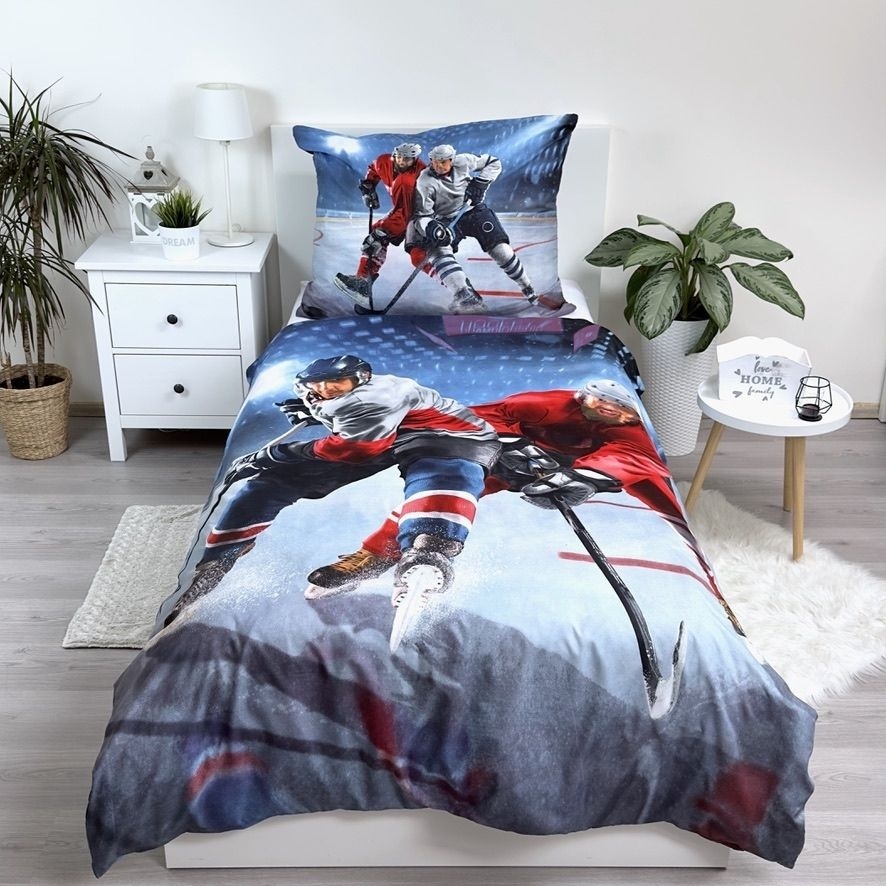 Sweet Home Ice hockey duvet cover - Single - 140 x 200 cm - Polyester