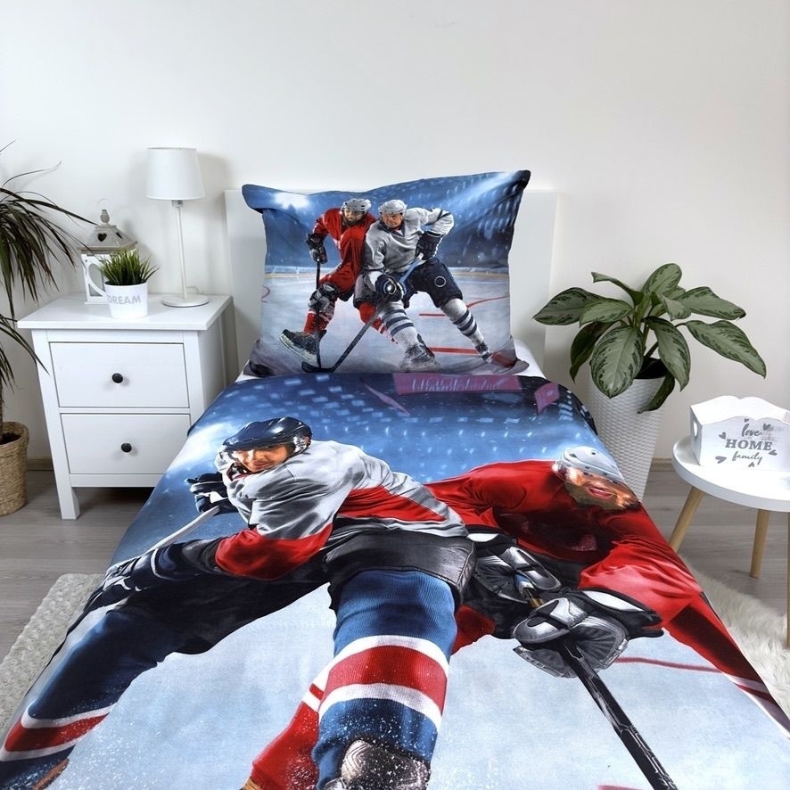 Sweet Home Ice hockey duvet cover - Single - 140 x 200 cm - Polyester