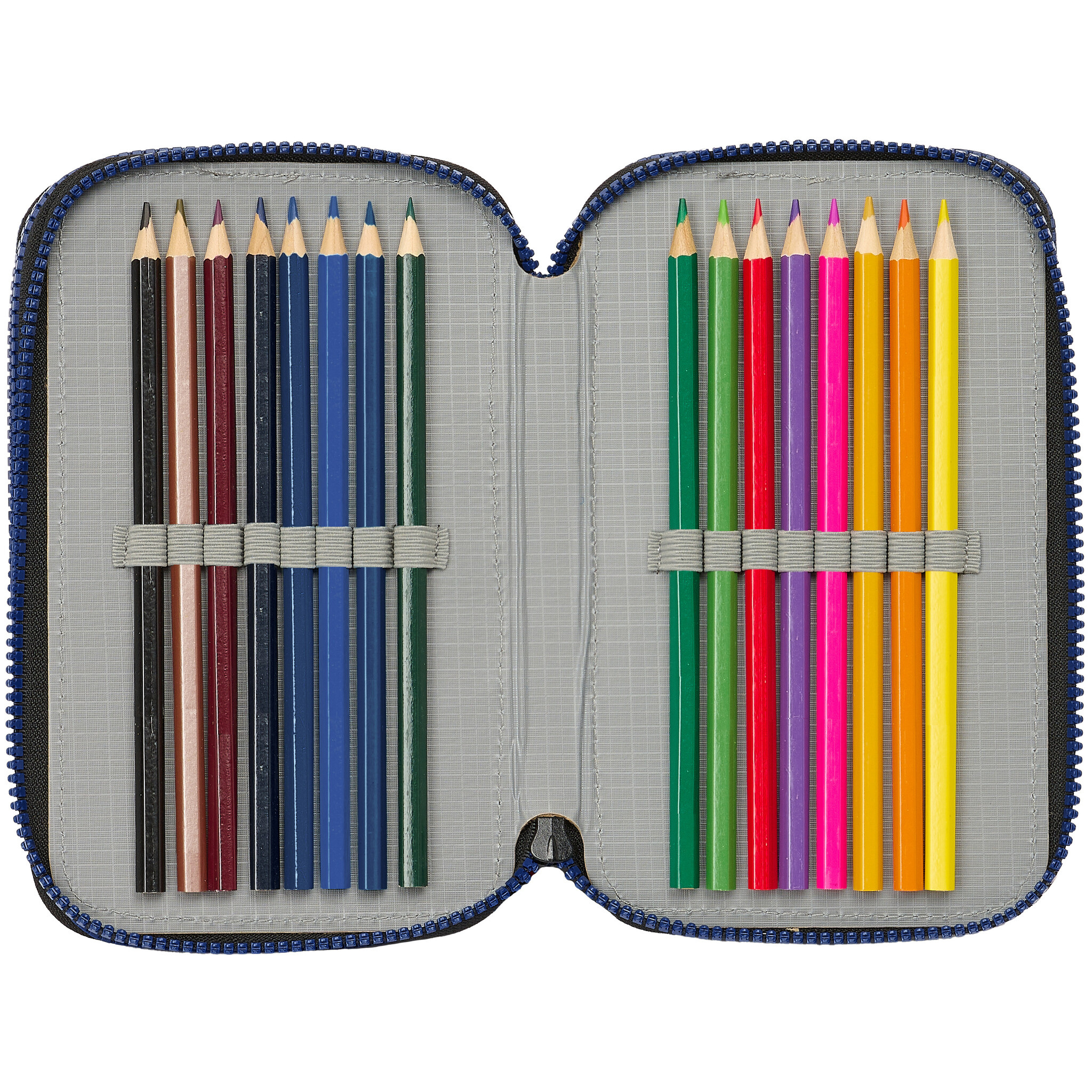 Naruto Filled Pencil Case, Ninja - 36 pieces - 19.5 x 12.5 x 5.5 cm - Polyester