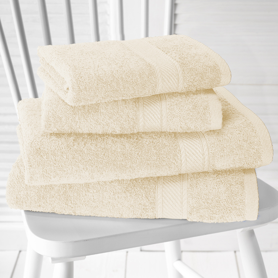 De Witte Lietaer Promopack Helene, Cream - 2 washandjes + 2 handdoeken + 2 douchelakens