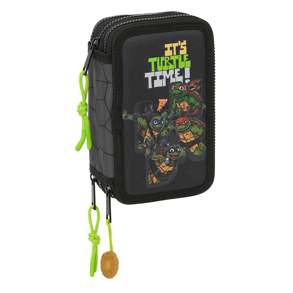 Ninja Turtles Filled Pencil Case, Turtle Time - 36 pieces - 19.5 x 12.5 x 5.5 cm - Polyester