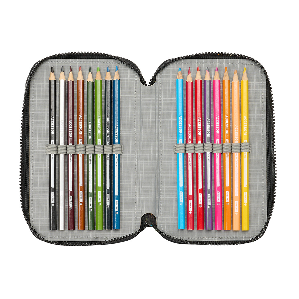 Ninja Turtles Filled Pencil Case, Turtle Time - 36 pieces - 19.5 x 12.5 x 5.5 cm - Polyester