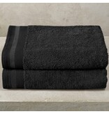De Witte Lietaer Badlaken Contessa, Black - 70 x 140 cm - 2 stuks - Katoen