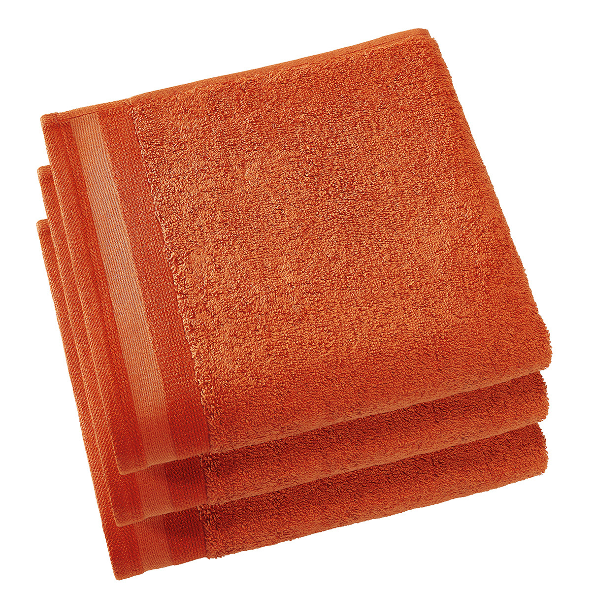 De Witte Lietaer Handdoeken Contessa, Burnt Orange - 50 x 100 cm - 3 stuks - Katoen