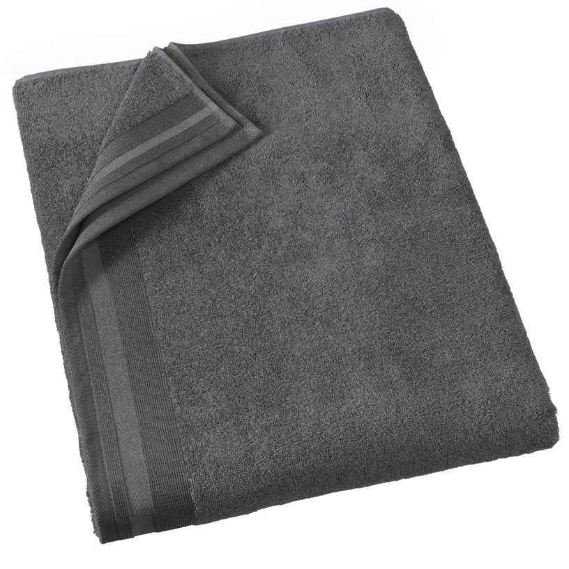 De Witte Lietaer Bath towel Contessa, Dark Gray - 100 x 150 cm - Cotton