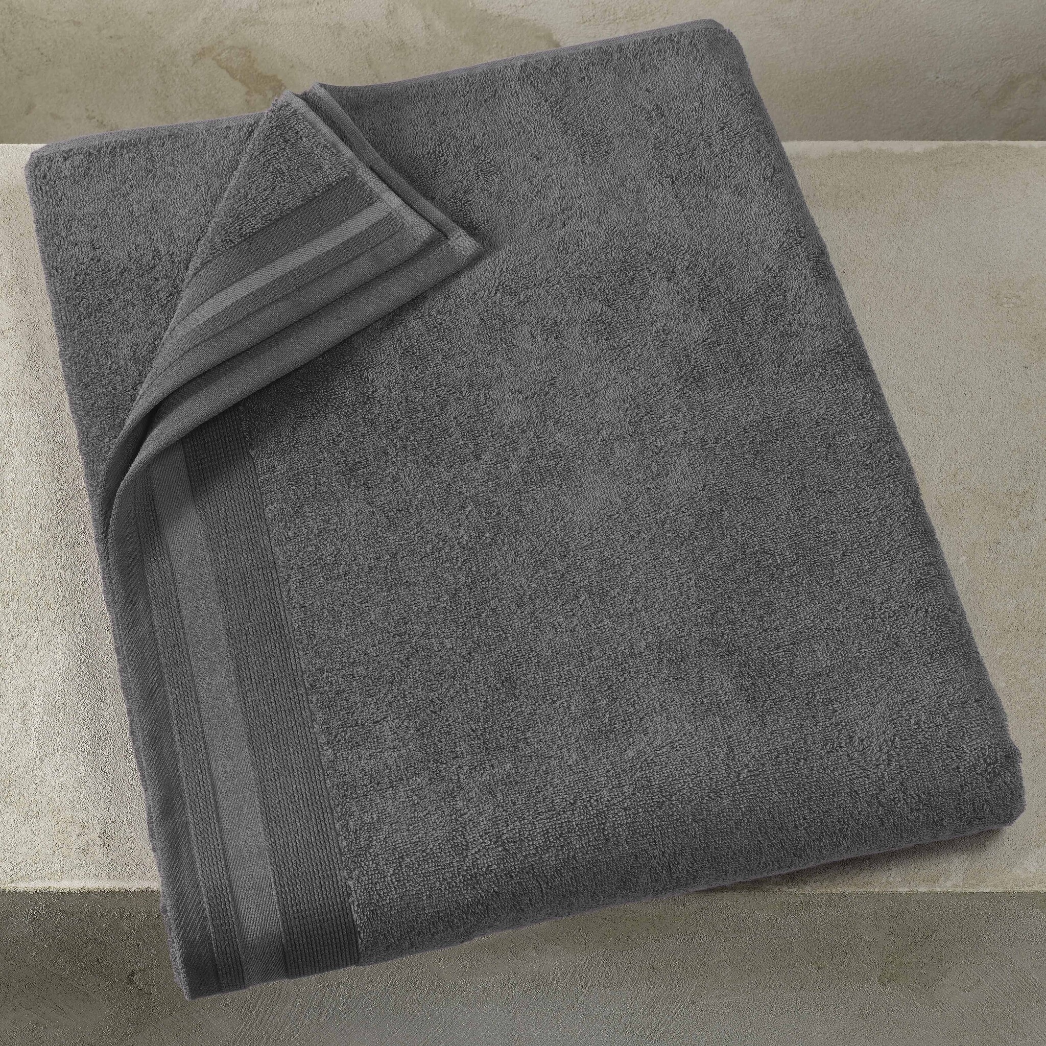 De Witte Lietaer Bath towel Contessa, Dark Gray - 100 x 150 cm - Cotton