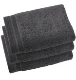 De Witte Lietaer Guest towels Contessa, Dark Gray - 40 x 60 cm - 3 pieces - Cotton