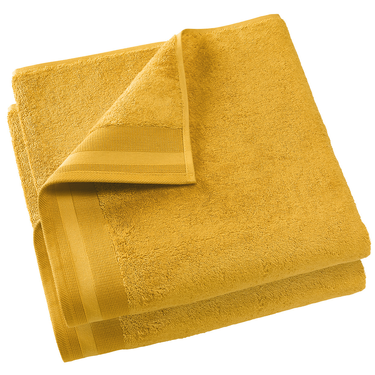 De Witte Lietaer Bath towel Contessa, Golden Yellow - 70 x 140 cm - 2 pieces - Cotton