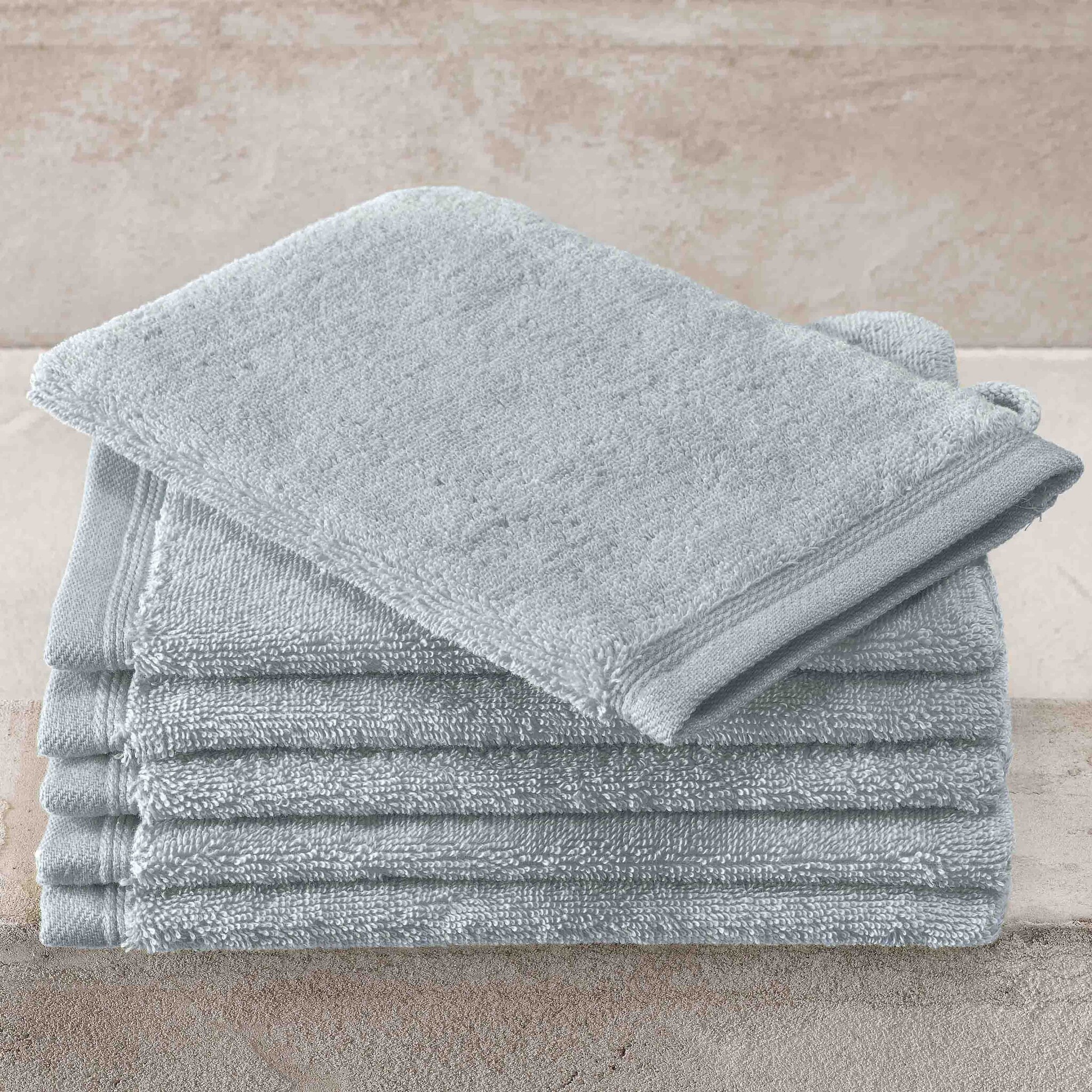 De Witte Lietaer Washcloths Contessa, Ice Blue - 16 x 21 cm - 6 pieces - Cotton