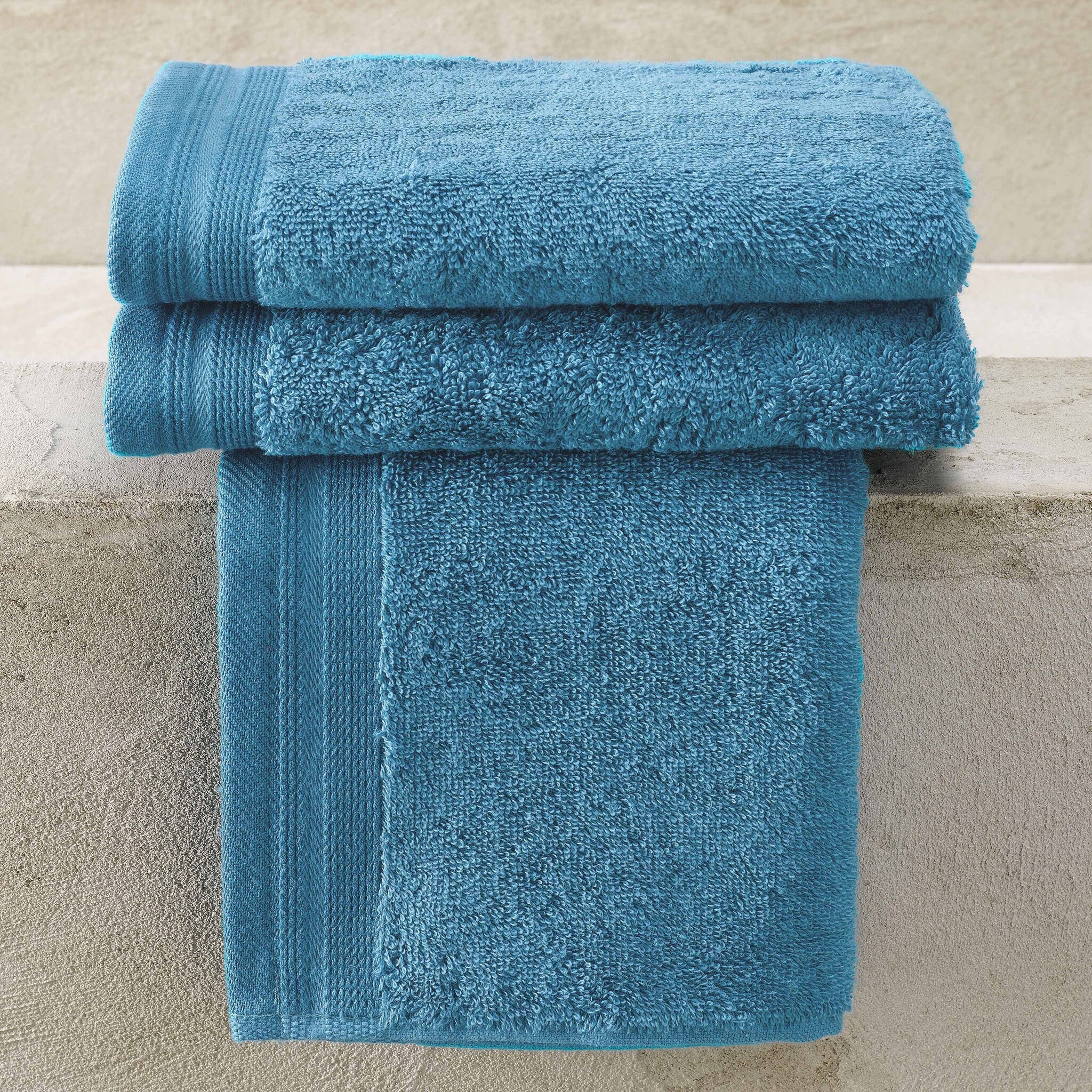 De Witte Lietaer Guest towels Contessa, Lagoon Blue - 40 x 60 cm - 3 pieces - Cotton