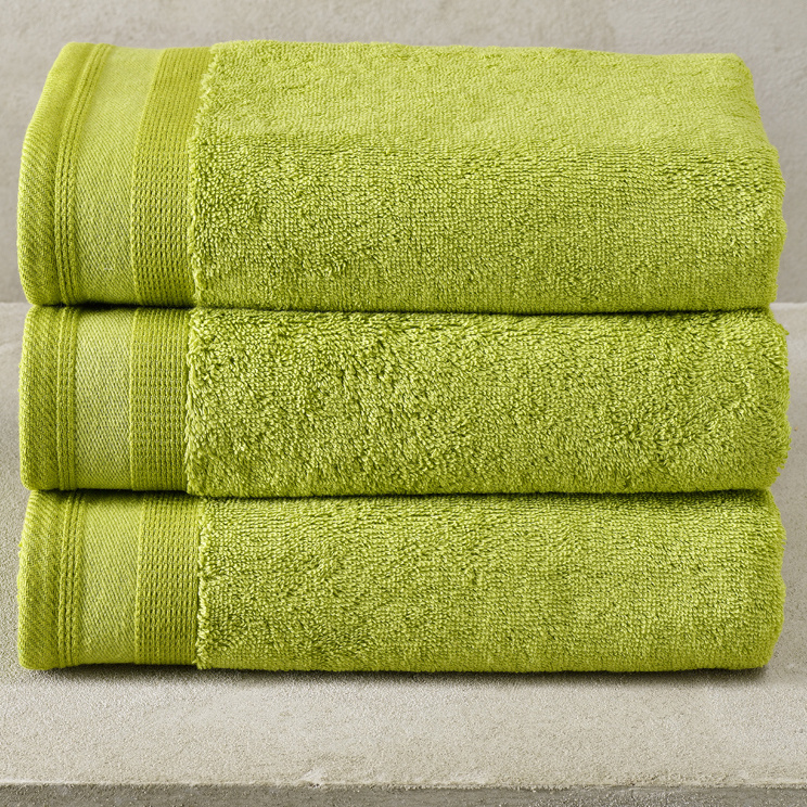 De Witte Lietaer Towels Contessa, Lime Green - 50 x 100 cm - 3 pieces - Cotton