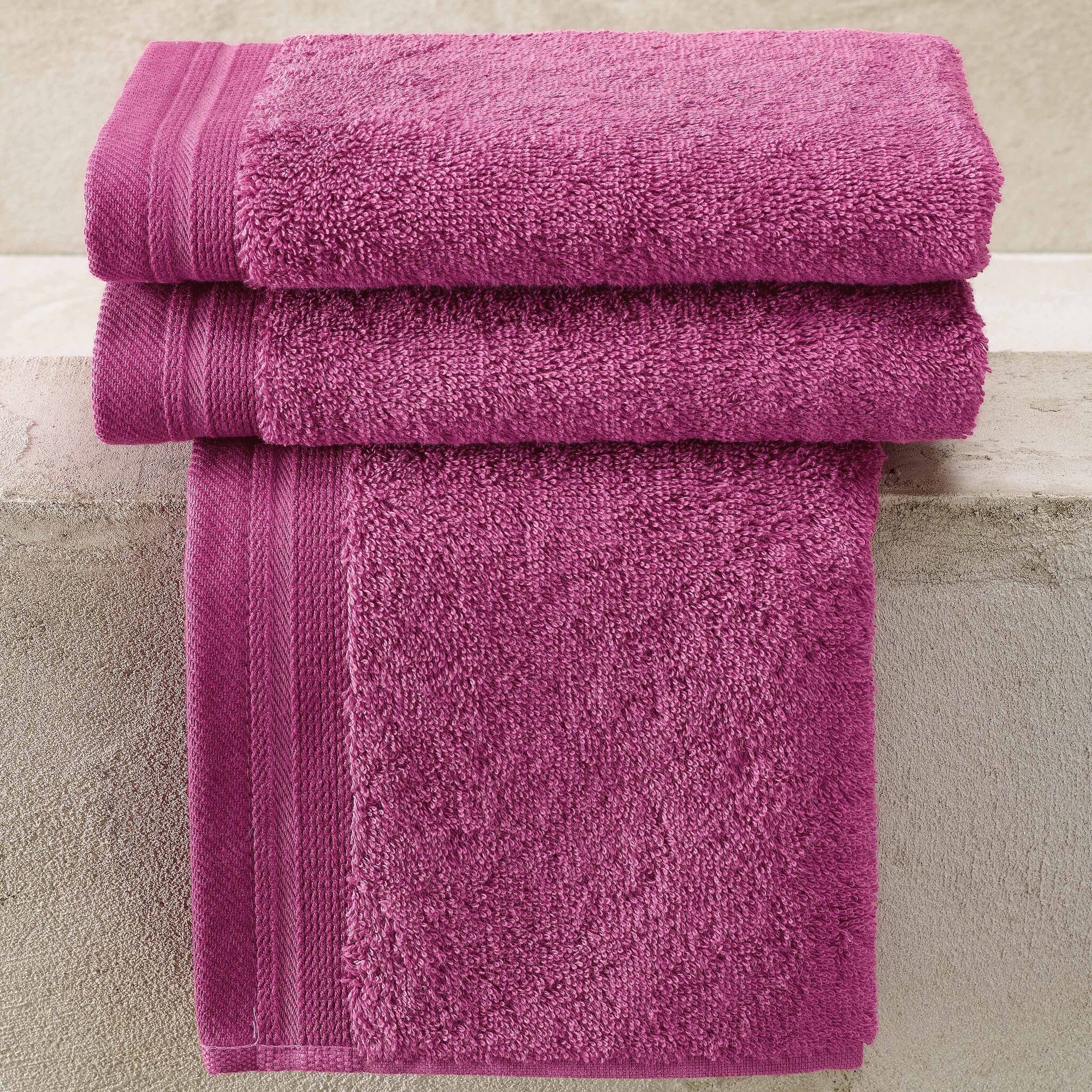 De Witte Lietaer Gastendoekjes Contessa, Magenta - 40 x 60 cm - 3 stuks - Katoen