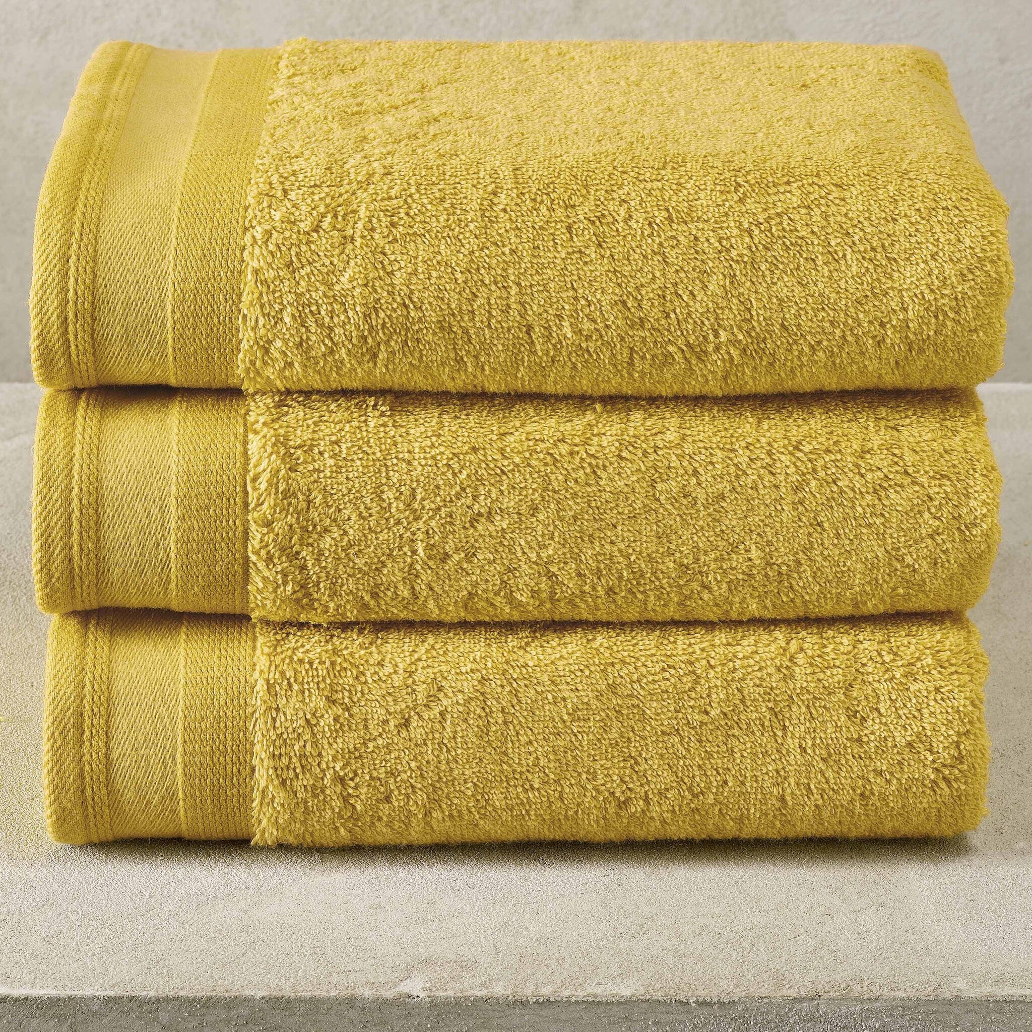 De Witte Lietaer Towels Contessa, Ochre - 50 x 100 cm - 3 pieces - Cotton