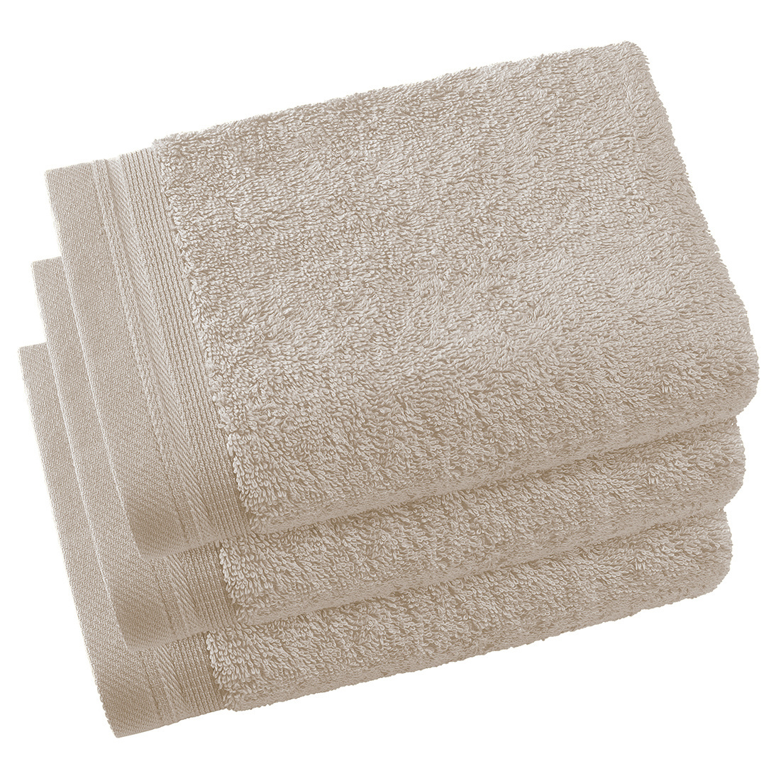 De Witte Lietaer Guest towels Contessa, Sand - 40 x 60 cm - 3 pieces - Cotton