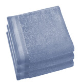 De Witte Lietaer Towels Contessa, Stone Blue - 50 x 100 cm - 3 pieces - Cotton